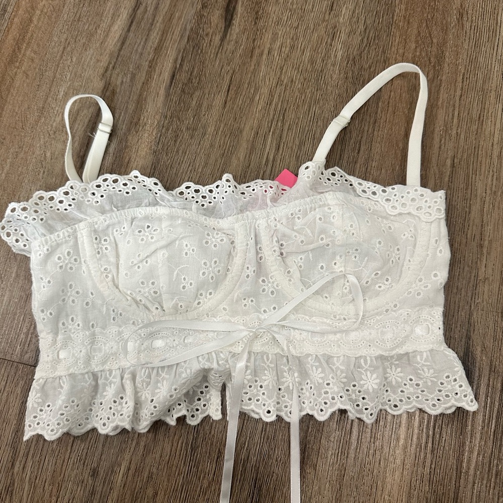 Nordstrom White Eyelet Lace Top